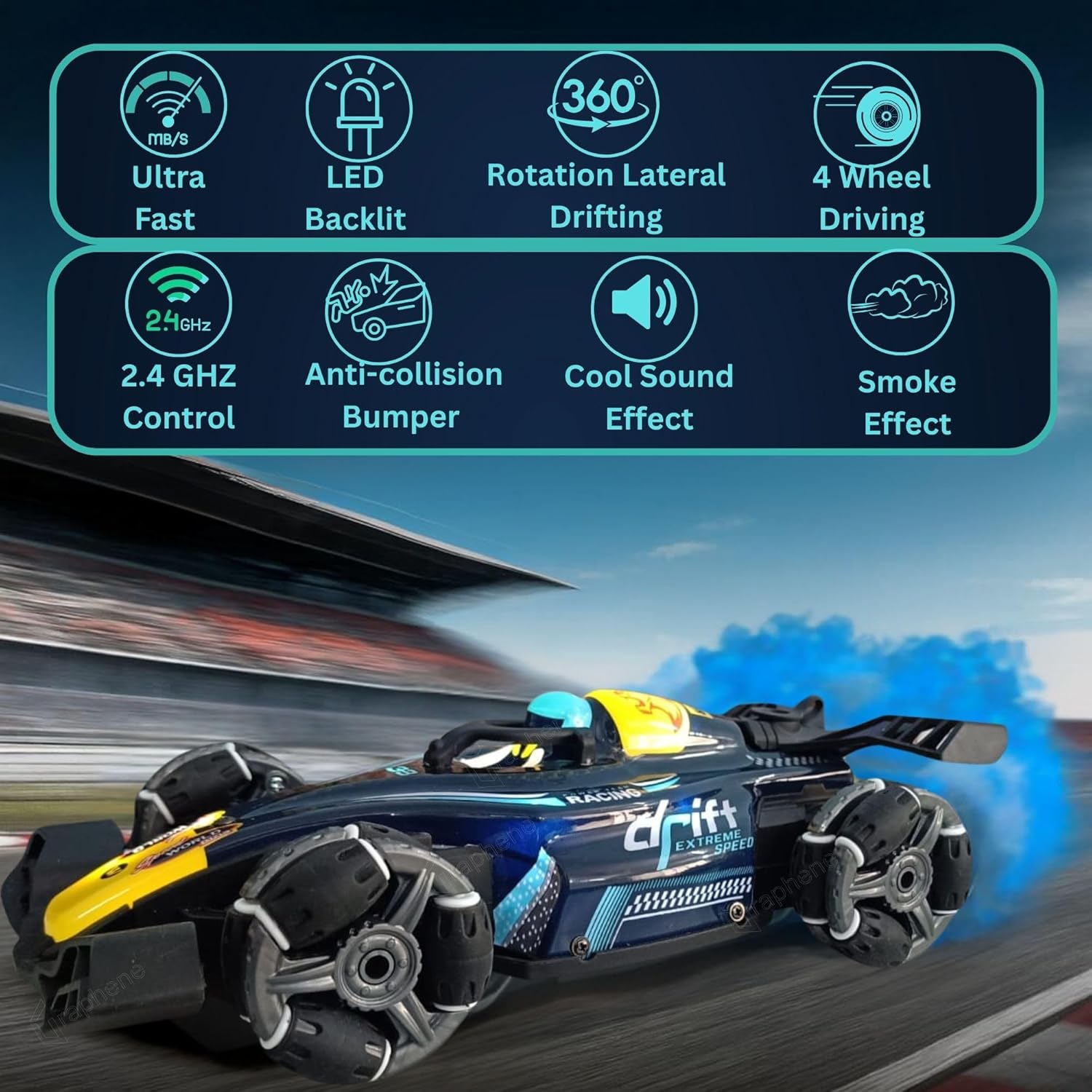 RC 4x4 Formula F1 Drift Smoke Car Toy