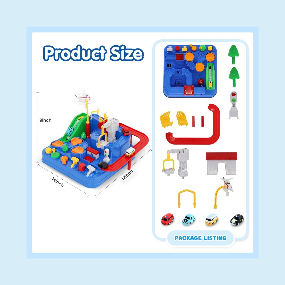 KidzKorner Adventure Car Race Track Toy